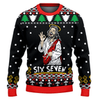 Jesus Six Seven Ugly Christmas Sweater | USAGatherCo