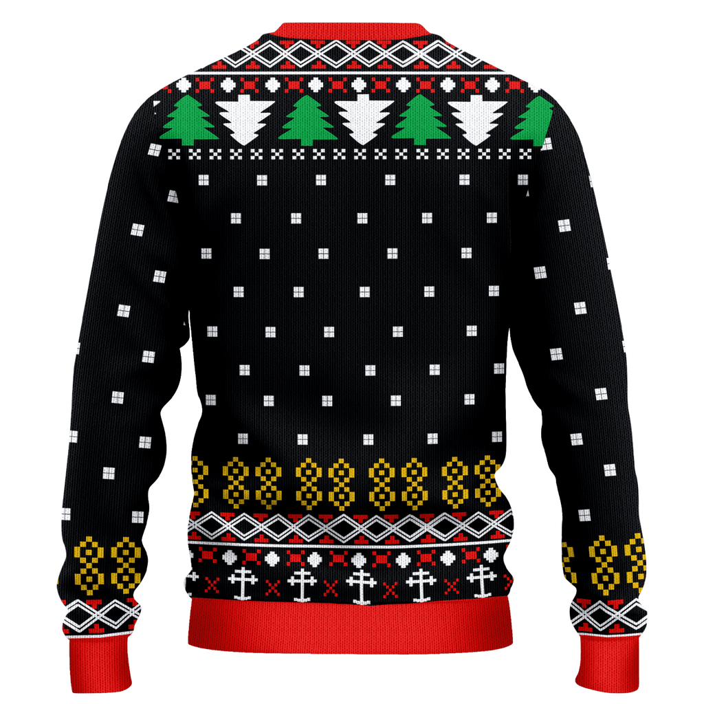 Jesus Six Seven Ugly Christmas Sweater, view 2