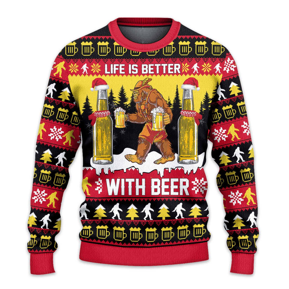 Life Is Better With Beer Ugly Christmas Sweater
