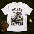 Curse Of The Curveball Mummy Pitcher Baseball T-Shirt, view 2