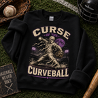 Curse Of The Curveball Mummy Pitcher Baseball T-Shirt, view 3
