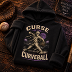 Curse Of The Curveball Mummy Pitcher Baseball T-Shirt, view 4