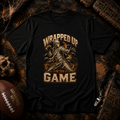 Wrapped Up In The Game Mummy Quarterback Football T-Shirt | USAGatherCo