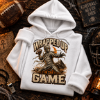 Wrapped Up In The Game Mummy Quarterback Football T-Shirt, view 4