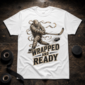 Wrapped And Ready Mummy Slapshot Hockey T-Shirt | USAGatherCo