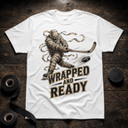 Wrapped And Ready Mummy Slapshot Hockey T-Shirt | USAGatherCo
