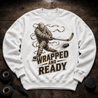 Wrapped And Ready Mummy Slapshot Hockey T-Shirt, view 2