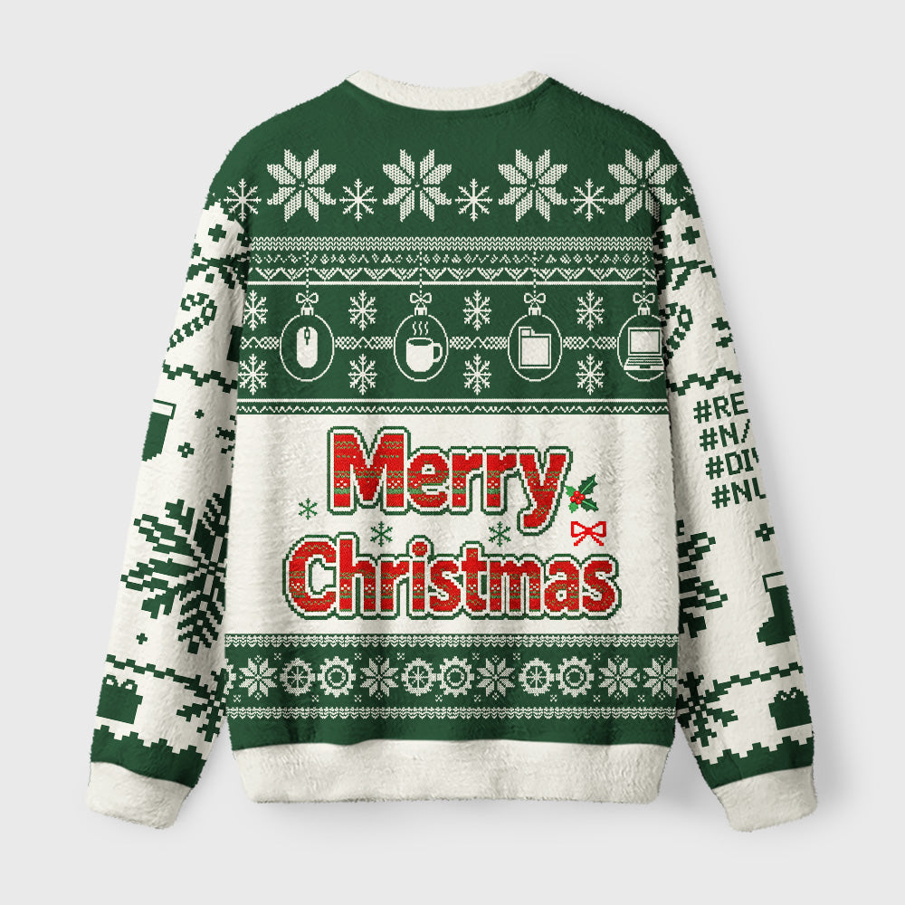 Office Christmas Fuzzy Christmas Ugly Sweater
