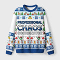 Professional Chaos Coordinator Fuzzy Christmas Ugly Sweater
