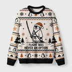 Samurai Penguin Fuzzy Christmas Ugly Sweater