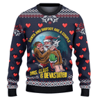 Santa And Bigfoot Are A Couple Ugly Christmas Sweater