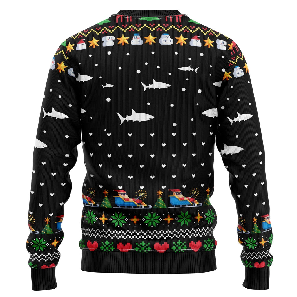 Santa Shark Ho Ho Ho Ugly Christmas Sweater