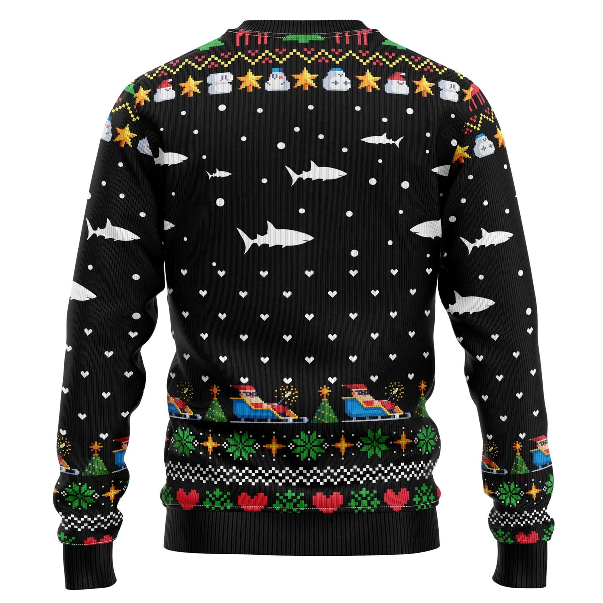 Santa Shark Ho Ho Ho Ugly Christmas Sweater