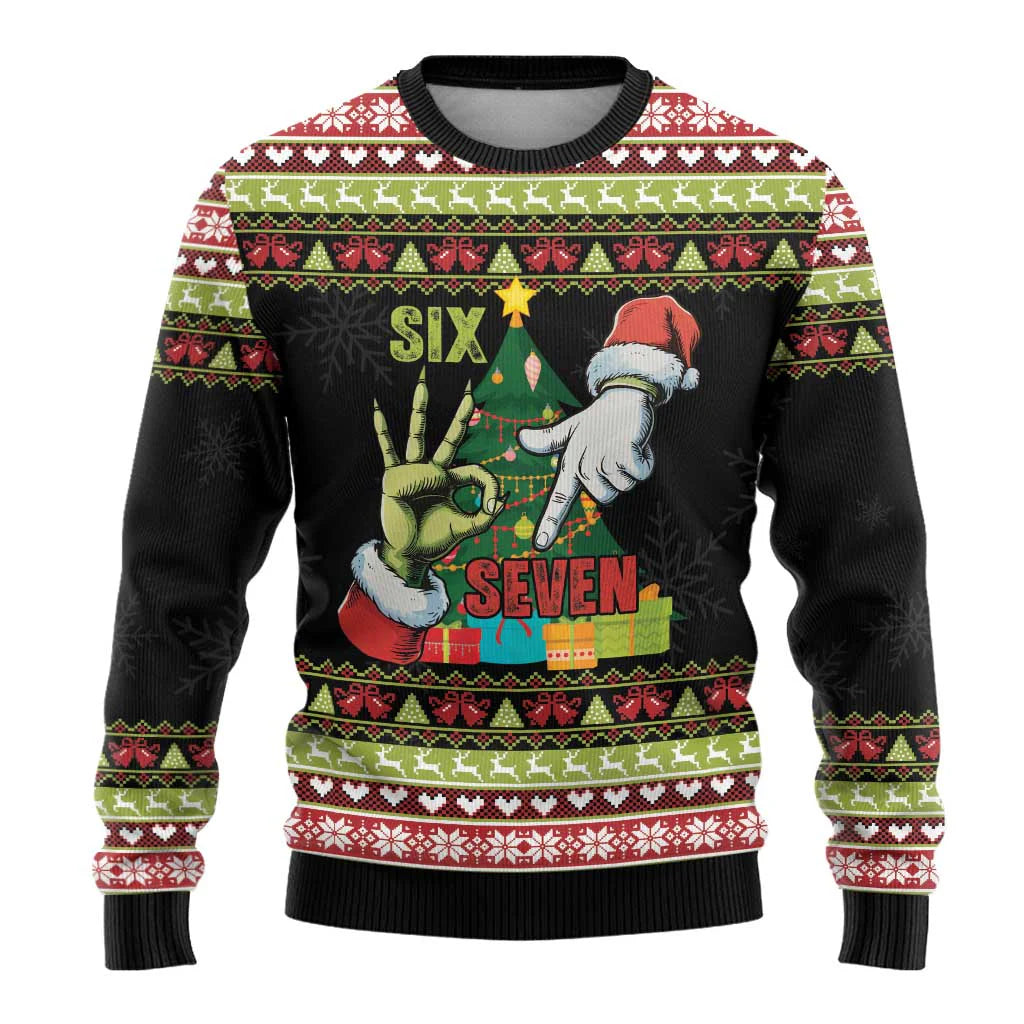 Six Seven Black Ugly Christmas Sweater