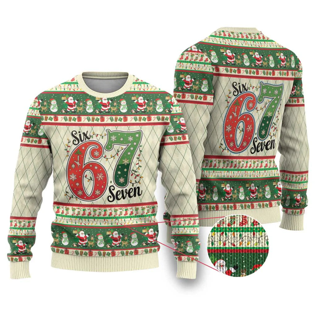 Six Seven Santa Christmas Ugly Sweater