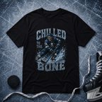 Chilled To The Bone Skeleton Skater Hockey T-Shirt | USAGatherCo
