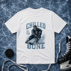 Chilled To The Bone Skeleton Skater Hockey T-Shirt, view 2