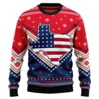 Texas USA Flag Ugly Christmas Sweater