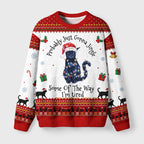 Tired Christmas Cat Meme Fuzzy Christmas Ugly Sweater