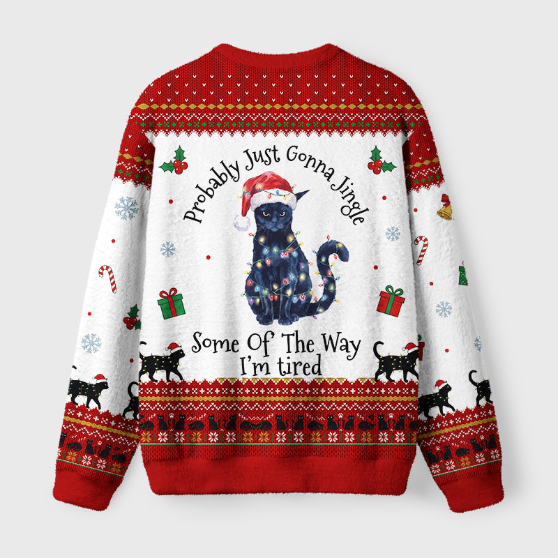 Tired Christmas Cat Meme Fuzzy Christmas Ugly Sweater
