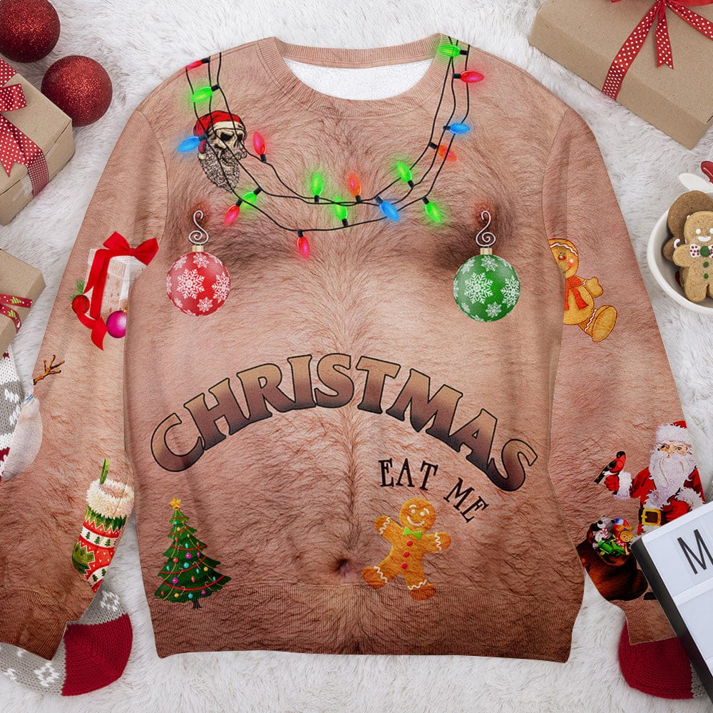 Christmas Eat Me Ugly Christmas Sweater