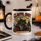 Vampire black cat Halloween ceramic mug | USAGatherCo