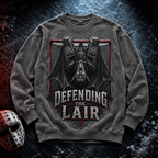 Defending The Lair Vampire Goalie Hockey T-Shirt, view 2