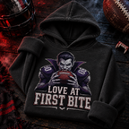 Love At First Bite Vampire Linebacker Football T-Shirt, view 3