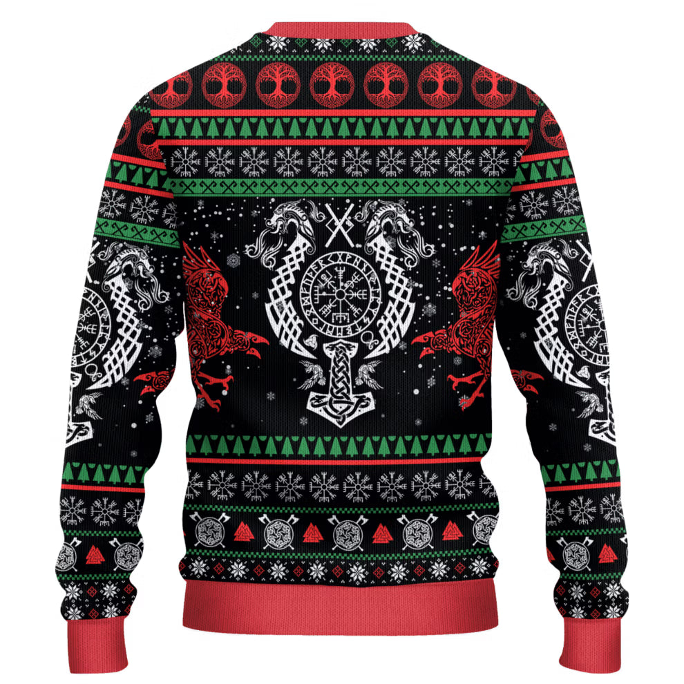 Viking Too Many Idiots Not Enought Axe Ugly Christmas Sweater