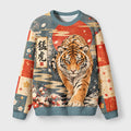 Vintage Mighty Tiger Fuzzy Christmas Ugly Sweater