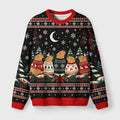 Winter Capybara Crew Fuzzy Christmas Ugly Sweater