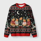 Winter Capybara Crew Fuzzy Christmas Ugly Sweater