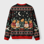 Winter Capybara Crew Fuzzy Christmas Ugly Sweater