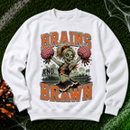 Brains And Brawn Zombie Cheerleader Football T-Shirt, view 2