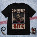 2 Minutes For Bite Zombie Penalty Box Hockey T-Shirt | USAGatherCo