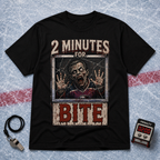 2 Minutes For Bite Zombie Penalty Box Hockey T-Shirt | USAGatherCo