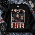 2 Minutes For Bite Zombie Penalty Box Hockey T-Shirt, view 3