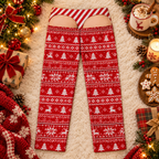 Naughty List Christmas pajamas, back flap view