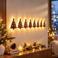 7-Piece LED Wooden Christmas Tree Wall Decor Set | USAGatherCo
