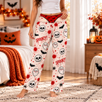 Spooky skulls lounge pants, detail