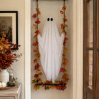 Lighted hanging ghost on a swing porch decor, view 5