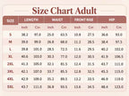 Drop-seat pajama pants unisex size chart | USAGatherCo