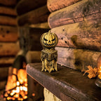 Reading pumpkin shelf sitter for Halloween bookshelf, view 5