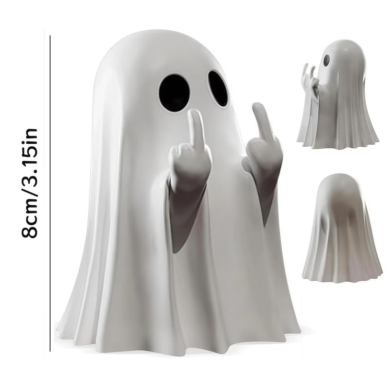 Funny resin ghost finger figurine for desk, view 5