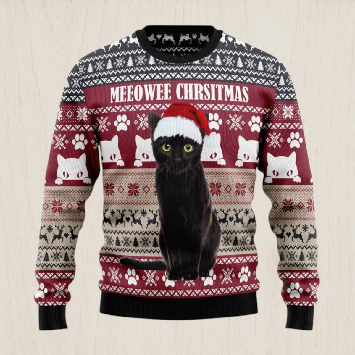 Meeowee Christmas Ugly Christmas Sweater