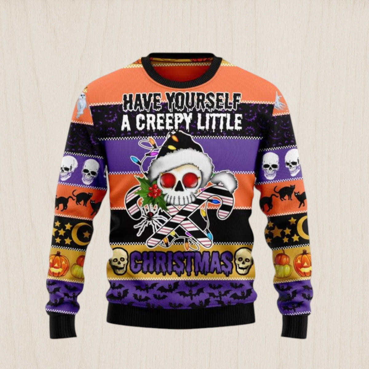 Skull Creepy Christmas Ugly Christmas Sweater