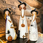 Cute resin Halloween witch figurines tabletop decor, view 3