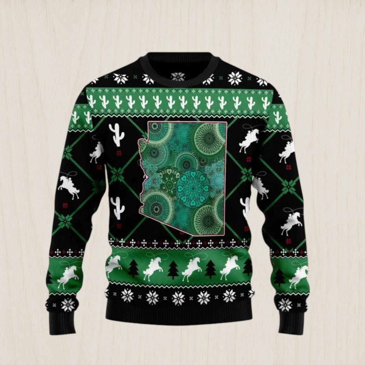 Arizona USA Symbols Pattern Ugly Christmas Sweater