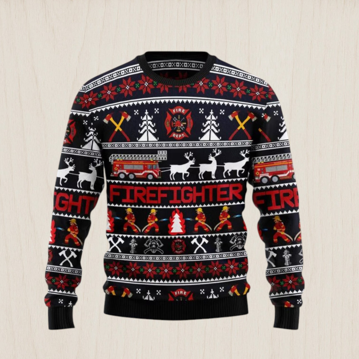 Firefighter Christmas Ugly Christmas Sweater