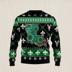 Louisiana USA Symbols Pattern Ugly Christmas Sweater